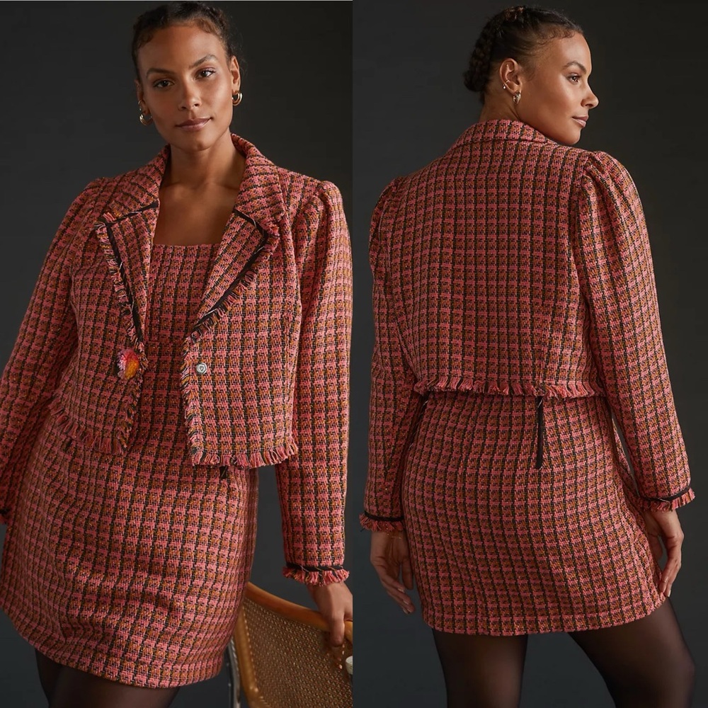 Anthropologie Maeve Tweed Dress 2 Piece Set